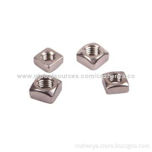 DIN557 or Non-standard Square Nuts, Stainless Steel, White, Yellow, Blue, Black, Zinc Surface